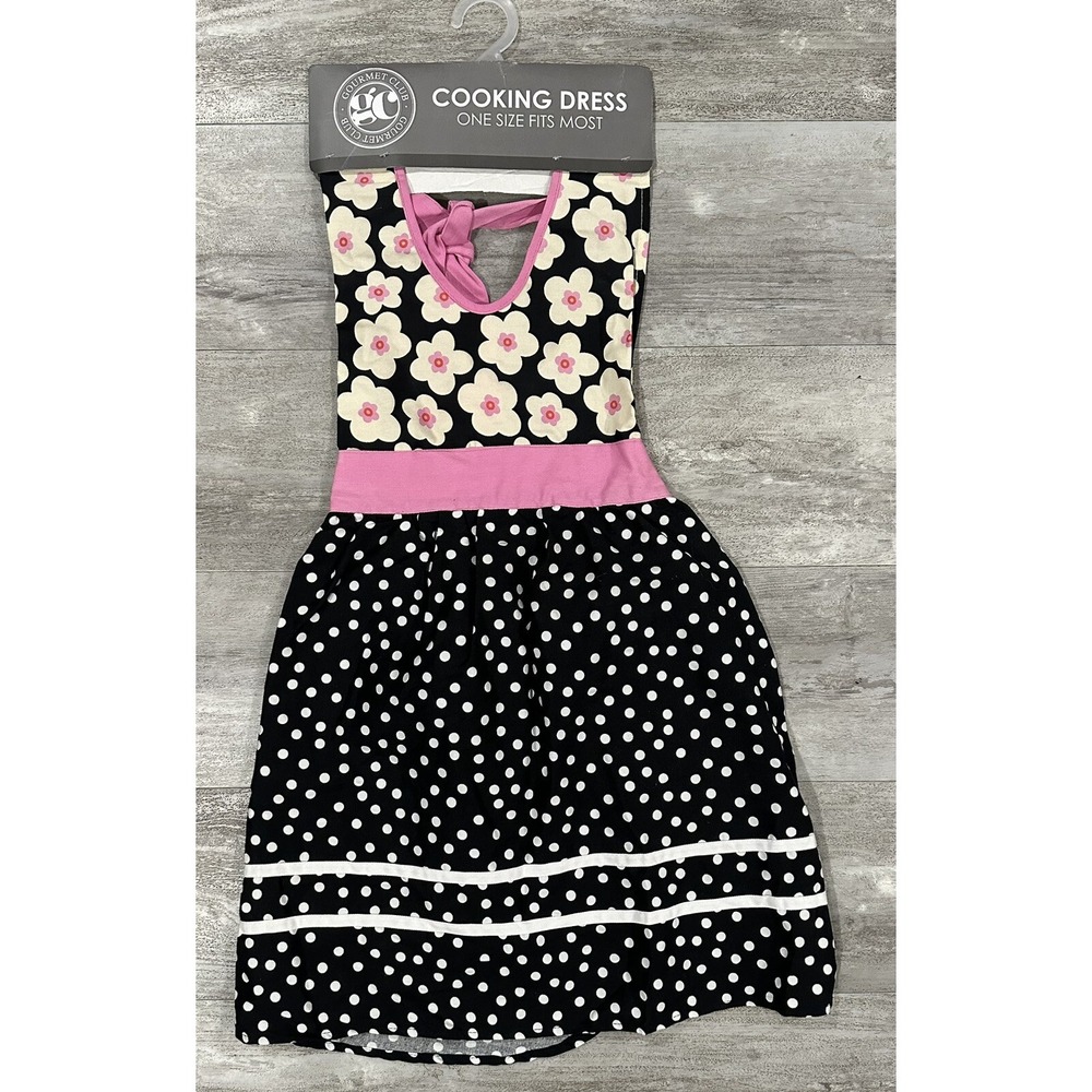 Gourmet Club Cooking Dress Apron One Size Fits Most Floral Brand New